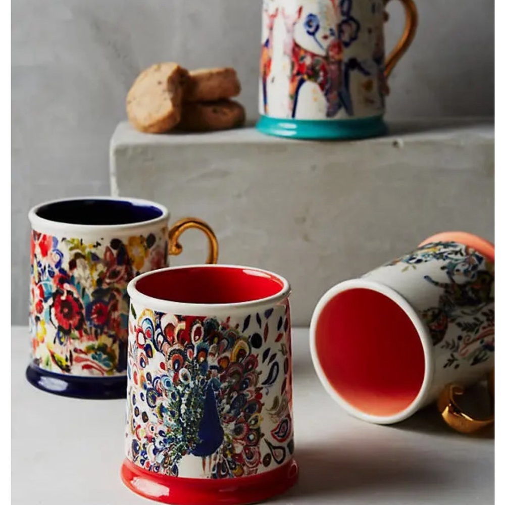 New in box 2 Anthropologie Moreland mugs Starla Michelle Halfmann - Picture 5 of 6